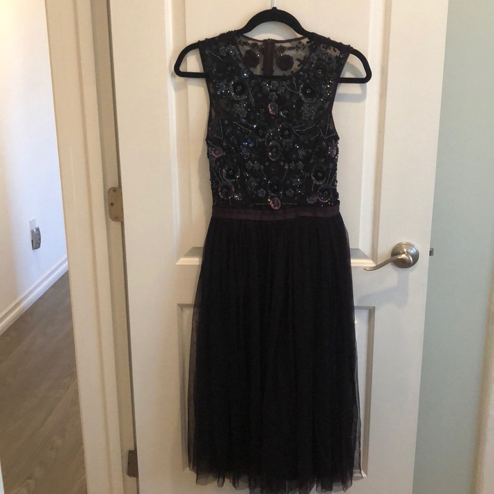 Needle & Thread embroidered Tulle Midi dress
